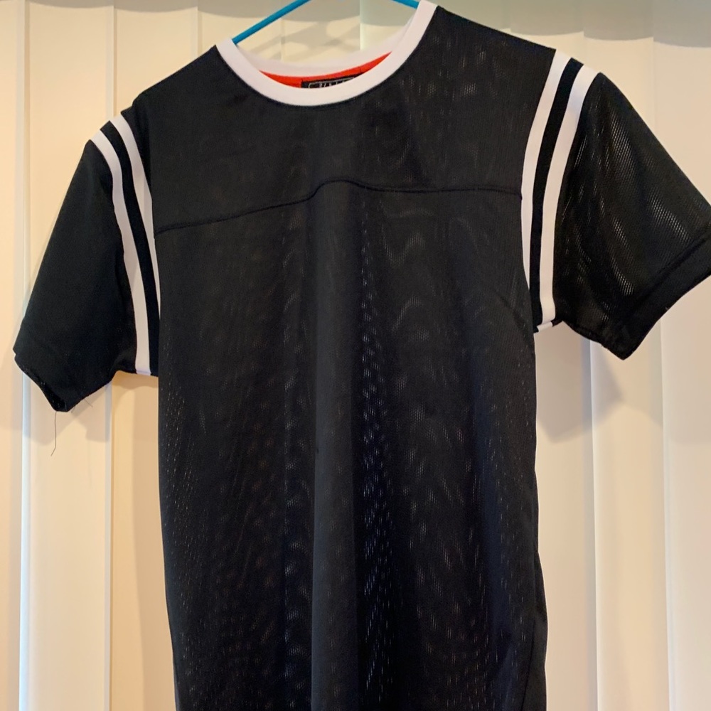 See through black shirt